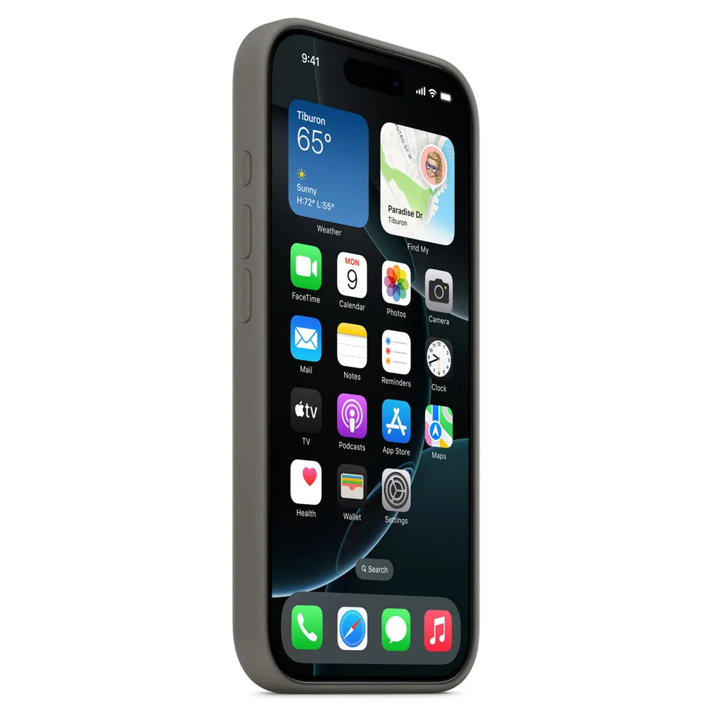 Apple iPhone 16 Pro Steingrau MagSafe Silikon Hülle