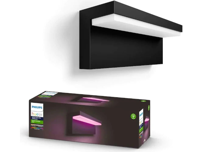Philips Hue Wandleuchte White & Color Ambiance Nyro Schwarz 1000 lm