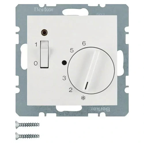 Berker S.1 Raumthermostat 20308989 250 V, Polarweiß glänzend, Unterputz