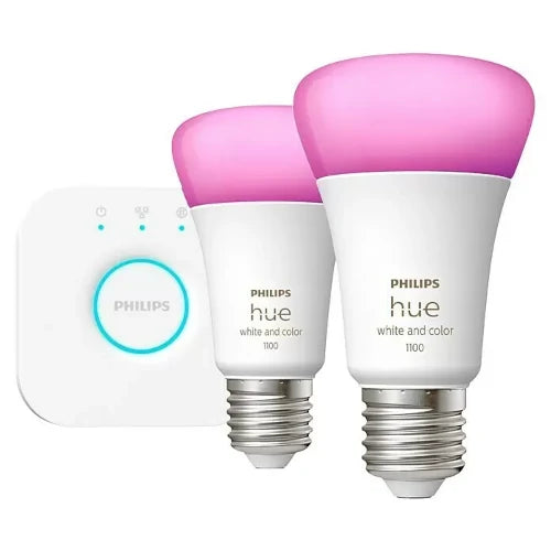 Philips Hue White & Color Ambiance E27 800lm 2xA60 + Bridge