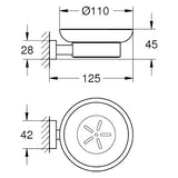 Grohe Essentials Cube Becher- & Seifenhalter Chrom, Glänzend