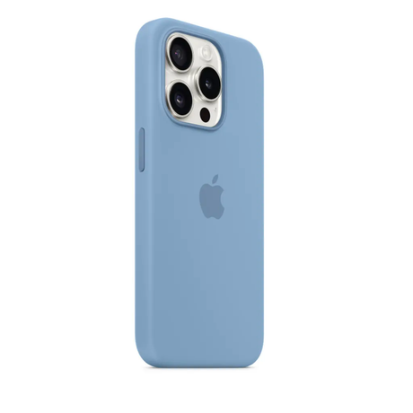 Original Apple iPhone 15 Pro Silikon Case mit MagSafe - Winterblau