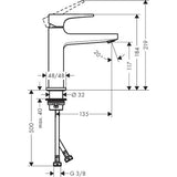 Hansgrohe Metropol Einhebel Waschtischmischer 110 Chrom Schwarz