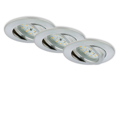 Briloner LED-Einbaustrahler Attach Dim 3er Alumium Ø 8,2 cm