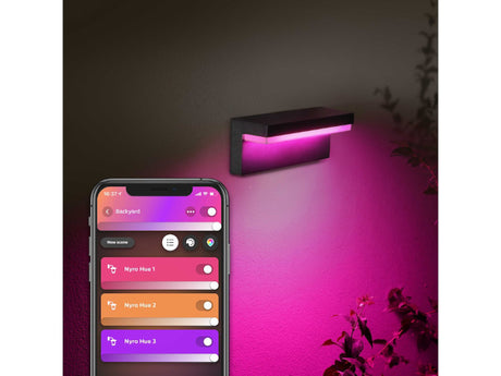 Philips Hue Wandleuchte White & Color Ambiance Nyro Schwarz 1000 lm