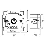 Busch-Jäger Phasenanschnittdimmer-Einsatz Konventionell 2247U