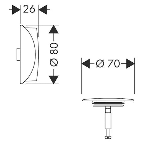 Hansgrohe Ausstattungs-Set Exafill S 2 -tlg., Verchromt