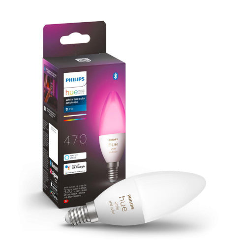 Philips Hue White & Color Ambiance E14 LED Lampe 1-er Pack 470 Lm